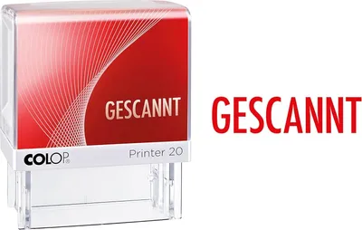 Immagine prodotto di COLOP 151610 Timbro di testo COLOP Stampante 20 L "GESCANNT", con piastra di testo