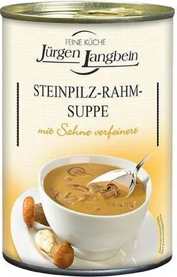 Produktbild von Jürgen Langbein Steinpilz-Rahm-Suppe 400ml Dose