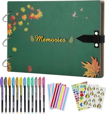 Obrázok produktu pre Zeeyuan Fotoalbum Scrapbook DIY Cestovný album 60 čiernych stránok Darček Svadobné výročie