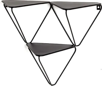 Produktbild von Wandregal 4 Stück schwarz aus Metall, 23511