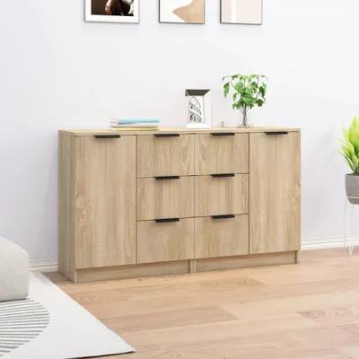 Obrázok produktu pre vidaXL Príborníky 2 ks Sonoma Oak 60x30x70 cm odvodený výrobok z dreva