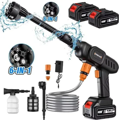 Obrázek produktu pro Automyčka, tlak 60 barů, baterie 20000 mAh, se 2 bateriemi
