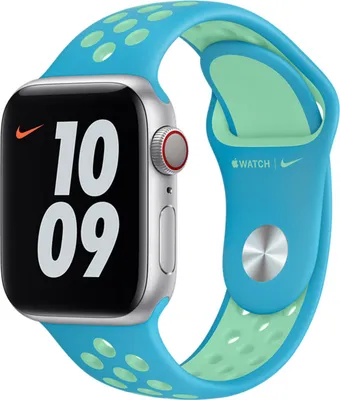 Produktbild von Apple MJ6H3ZM/A Intelligentes tragbares Accessoire Band Blau, Grün Fluor-Elastomer