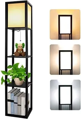 Obrázok produktu pre Moderná drevená stojaca lampa, výška 160 cm, E27