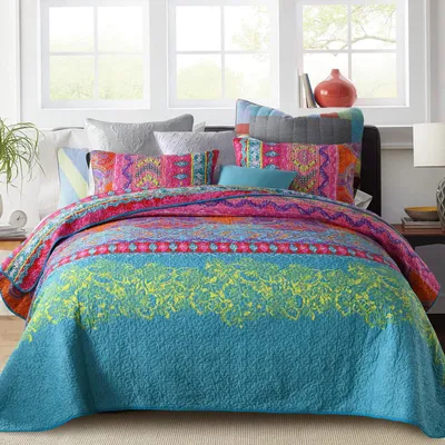 Productafbeelding van Omgoods - Boho Bedsprei 220 x 240 cm met 2 Kussenslopen