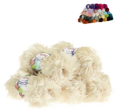 5 x 100g Strickgarn Yumos creme