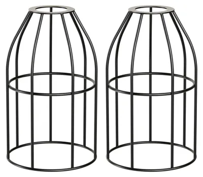 Obrázok produktu pre ledscom.de 2 kusy kovových tienidiel, čierna farba, priemer 122 mm – Čierna / 12,2 cm / Oceľ, veľkosť 2 kusy (balenie po 1)