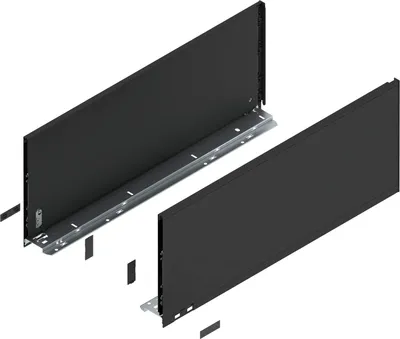 Immagine prodotto di BLUM LEGRABOX pure, telaio altezza F, NL 600, nero carbonio