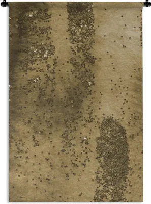 Produktbild von MuchoWow® Wandteppich Wandbehang Glitter - Gold - Abstrakt 90x135 cm Tapisserie Dekoration Wandtuch - Baumwolle - Wandskulptur