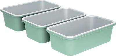 Produktbild von Rechteckige Anti-Bracket Eimer Form Set - 3 Stück Eimer Formen für Toast und Sandwiches