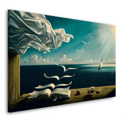 Produktbild von Wandbild Leinwandbild See View, Meeresblick Kunstdruck XXL Wanddeko: 120x80x2cm