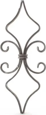 Immagine prodotto di LogistSystem - Ferri battuti ornamentali in ferro battuto 410x165 mm - ad es. come elemento per inferriate - ringhiere - recinzioni - cancelli - rosoni - grate 13.060