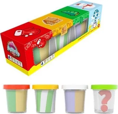Zdjęcie produktu dla Masa plastyczna z niespodzianką 4 kolory