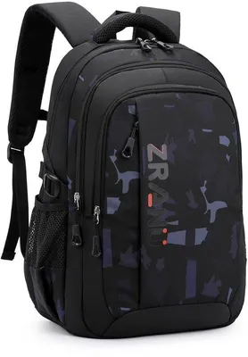 Produktbild von Schulrucksack für Jungen, 15,6 Zoll Laptop, schwarz, für Schule und Reisen