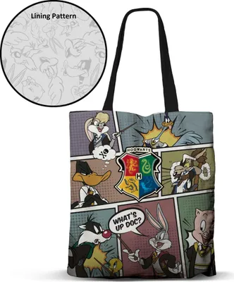 Immagine prodotto di Looney Tunes a Hogwarts - Borsa Premium '40X33X1Cm'