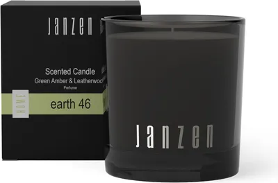 Produktbild von Kerze Erde aus Sojawachs 210 g im Glas mit würzigem Duft 50 h Brenndauer