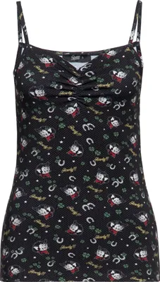 Produktbild von QUEEN KEROSIN Trägertop Mit All-Over-Print Howdy Schwarz Xxl