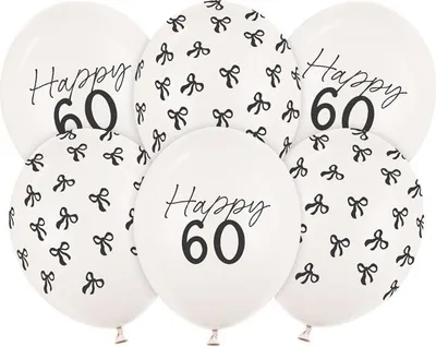 Produktbild von Luftballons, 30 cm, Set zum 60. Geburtstag, Pastell-Off-White