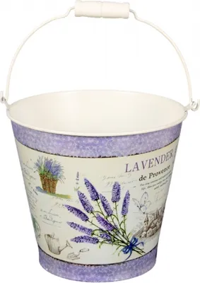 Zdjęcie produktu dla Wiadro LAVENDER DE PROVENCE metalowe d13x14cm