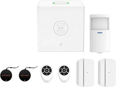 Immagine prodotto di Sistema di allarme wireless, set da 8 pezzi per la sicurezza domestica - Ideale per casa, garage, appartamento