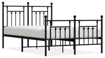 Productafbeelding van vidaXL Bedframe met hoofdeinde en voeteneinde, zwart, 120x200 cm