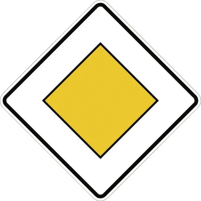 Produktbild von Verkehrsschild VZ306, Vorfahrtstraße, Alu, RA1, 420x420 mm