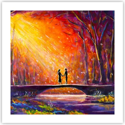 Produktbild von Poster - Poster ohne Rahmen - Wald Baum Natur - 50x50 cm - Wand Bild - Wanddeko - Wandbilder - Kunstposter - Wandposter - Bilder - Kunstdruck - Wanddekoration - Wandbild - P2XAC50x50-3965