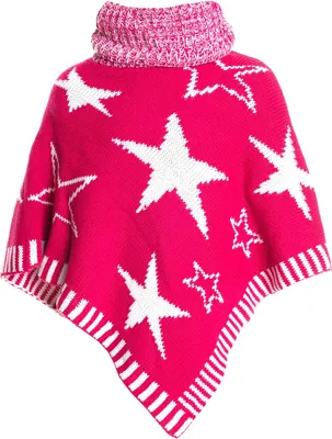Produktbild von BEZLIT Mädchen Poncho mit Schalkragen Neon Rosa 152