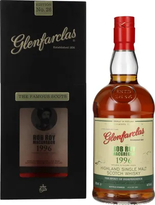 Produktbild von Glenfarclas The Famous Scots ROB ROY MACGREGOR Highland Single Malt 1996 46% Vol. 0,7l in Geschenkbox