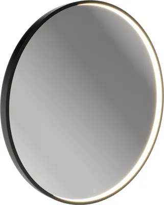 Produktbild von BadeDu VAAL Spiegel Eleganter Badezimmerspiegel mit LED-Beleuchtung, Dimmfunktion und Memory, 80cm in Schwarz