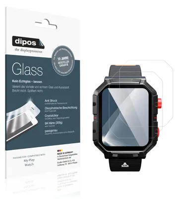 Produktbild von 2x Schutzfolie für My Play Watch - Anti-Shock 9H Folie dipos Glass Kunststoffglas