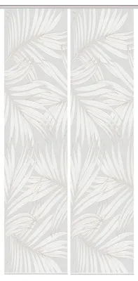 Produktbild von PACEY Schiebegardine, halbtransparente, 260x60 cm, taupe, palmendruck