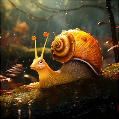 Produktbild von Wallario selbstklebende Möbelfolie/ Tischdecke für Innen und Außen, Größe: 50 x 50 cm - Schnecke auf Ast