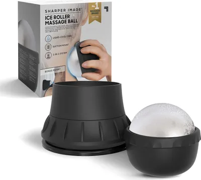 Produktbild von Sharper Image Kalte Ganzkörper Fitness-Massagekuge, Massageballl mit Griff- & Saughalterung 1245011980