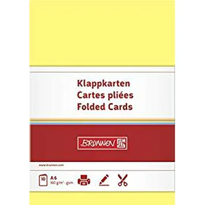 Produktbild von Doppelkarten A6 160g gelb VE=10 Karten