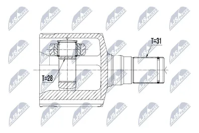 Produktbild von NTY Gelenksatz Antriebswelle Vorne Links für FORD MONDEO IV Turnier (BA7) NPW-FR-095