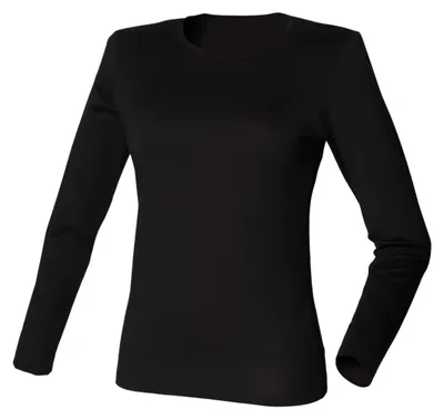 Produktbild von SF Women - "Feel Good" T-Shirt für Damen Langärmlig LT4534 (L) (Schwarz)