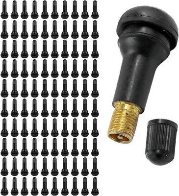 Obrázek produktu pro Ventily s gumovým těsněním, 100 kusů - průměr 11,3 mm - univerzální, systém rychlé instalace - vzduchotěsné a nerezové