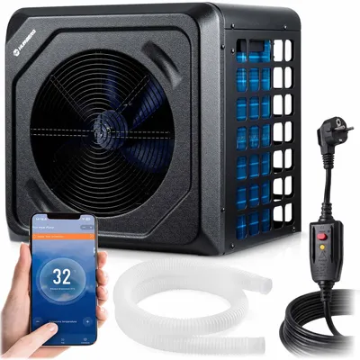 Immagine prodotto di Pompa di calore per riscaldamento di acqua di idromassaggio e piscine, 3 kW, modello Humberg HM-911