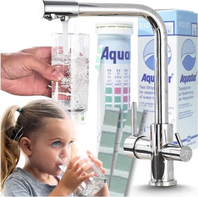 Produktbild von 3-Wege Küchenarmatur Venom mit Wasserfilter-Anschluss, herausziehbare Brause, 360° schwenkbar, getrennte Wasserwege, Keramikkartusche Chrom