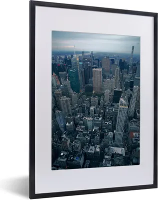 Produktbild von MuchoWow® MuchoWow® Gerahmtes Poster Skyline - Architektur - New York - Amerika 30x40 cm - Poster mit zchwarzem Bilderrahmen - Wandposter Schlafzimmer