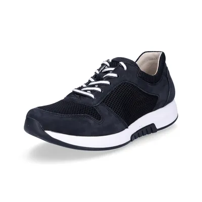 Image de Gabor ROLLING SOFT Chaussures dames - Chaussures basses confortables à lacets bleues Loisirs NEUF