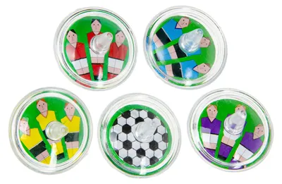 Produktbild von Fußball Kreisel aus Kunststoff "12er Pack" - ca. 3,5 cm