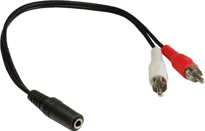 Produktbild von Audio Adapter 3,5mm Klinke Buchse / 2x Cinch Stecker 0,2m, Good Connections®