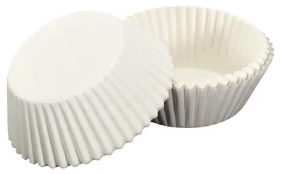 Papierförmchen für Muffins, 7,5 cm, Weiß, 800 g, hitzebeständig