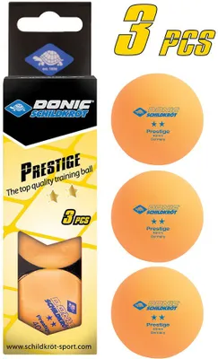 Produktbild von Donic-Schildkröt Tischtennis-Ball 2-Stern PRESTIGE 40mm 3er orange