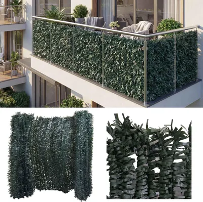 Obrázok produktu pre Balkónová zástena na ochranu súkromia N77, zástena na ochranu súkromia Windbreak pre balkón Terasa Plot ~ 300x100cm Tmavá jedľa