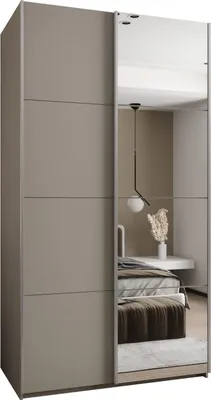 Produktbild von MEBLE KRYSPOL LUX 3 Schrank - 245,5x130x64cm - Kaschmir, Kaschmir, Silber