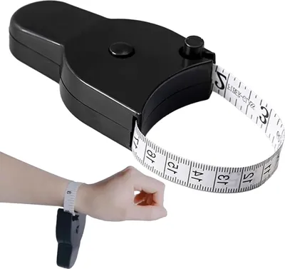 Produktbild von Weiches einziehbares schwarzes Körpermaßband 150 cm für Schneidermaße