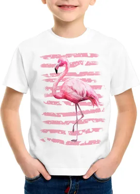 Produktbild von style3 Pink Power Kinder T-Shirt flamingo strand urlaub